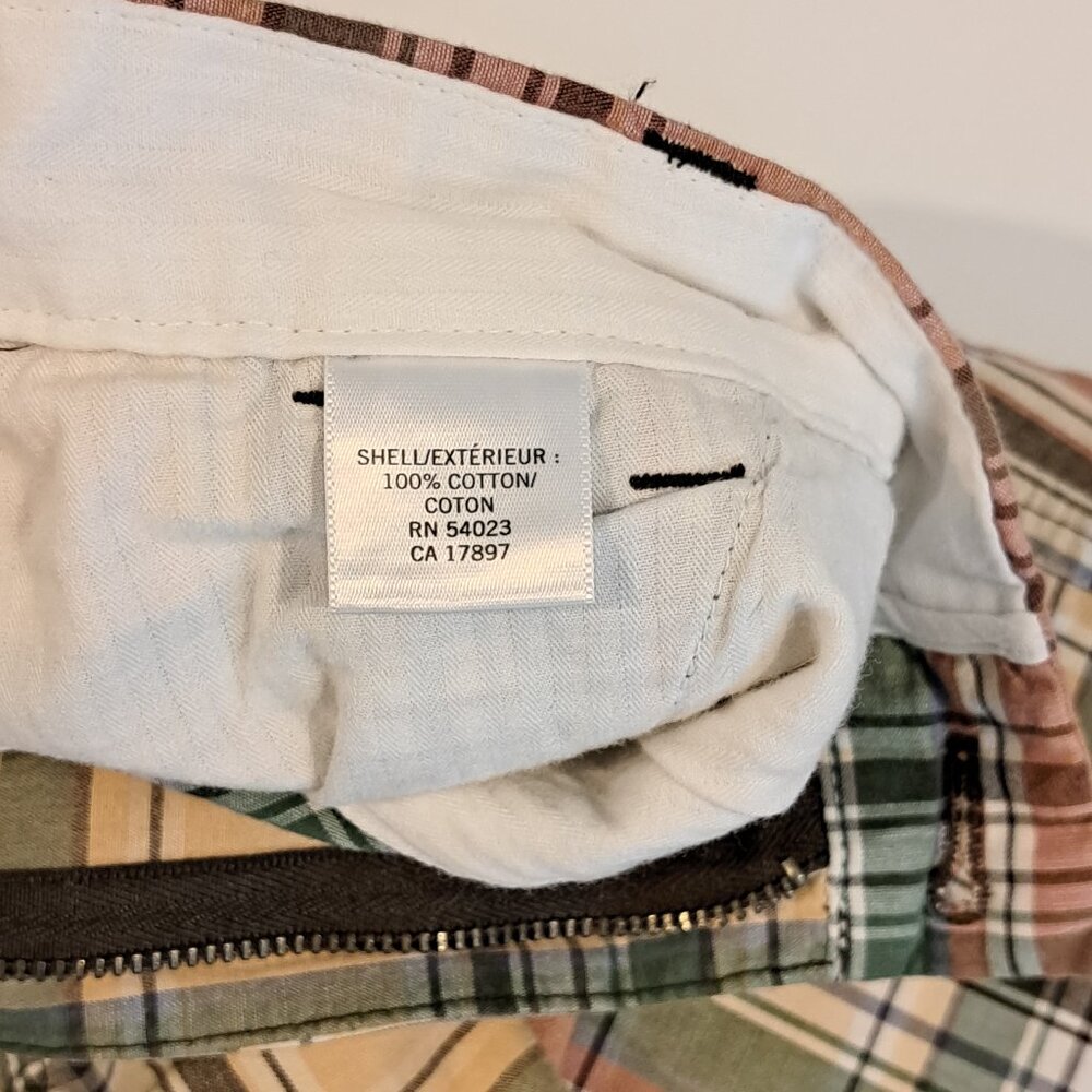 Banana Republic Men's 32x9.5 Flat Front 100% Cotton Plaid Shorts - Picture 10 of 14